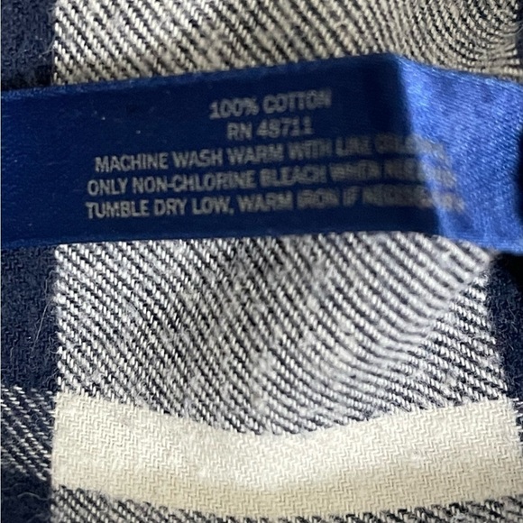 Falls Creek sz lg shirt button down in blue and white plaid - Picture 14 of 14